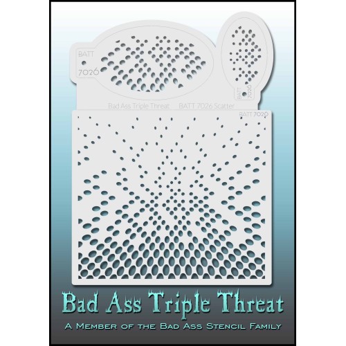 Bad Ass Triple Threat Stencil 7026 (BATT Stencil 7026 Scatter)